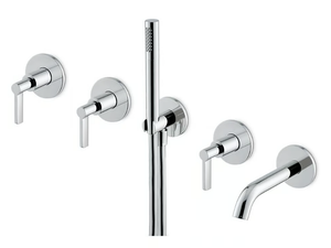 BLINK CHIC 71073E / 71173E - Wall-mounted Recessed bathtub set with hand shower - Tap by Newform