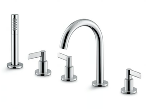 BLINK CHIC 71082C / 71182C - Deck mounted 5 hole bathtub tap with hand shower - Tap by Newform