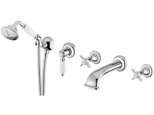 DAYTIME - Wall-mounted bathtub set with diverter with hand shower - Tap by Newform