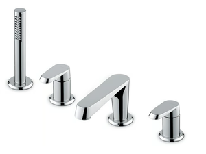 NIO - Deck mounted bathtub tap with hand shower - Tap by Newform