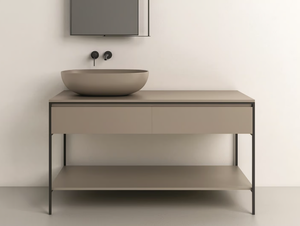 BRIDGE - Floor-standing vanity unit with drawers - Washbasin cabinet by Nic