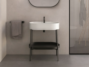 CONSOLLE - Console oval ceramic washbasin - Washbasin by Nic