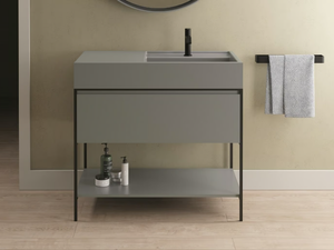 ELEN 90 - Floor-standing vanity unit with drawers - Washbasin cabinet by Nic