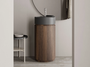 MOD - Floor-standing MDF vanity unit with integrated washbasin - Washbasin cabinet by Nic