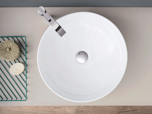 OVVIO BACINELLA - Countertop round ceramic washbasin - Washbasin by Nic