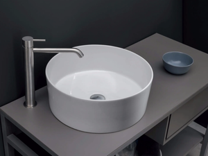 OVVIO VASO - Countertop round ceramic washbasin - Washbasin by Nic
