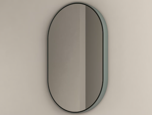 PARENTESI - Oval mirror with integrated lighting - Sanitary accessories by Nic