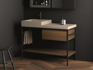 SEMPLICE 105 - Floor-standing vanity unit with drawers - Washbasin cabinet by Nic