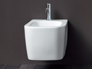 SEMPLICE - Wall-hung ceramic bidet - Toilet seat by Nic