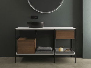 VELO 131 - Floor-standing sectional vanity unit with drawers - Washbasin cabinet by Nic