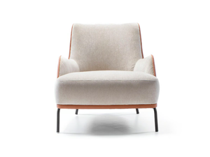 BEA LOW - Fabric armchair with armrests - Armchair by NICOLINE