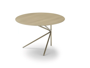 FLY - Round Satin brass coffee table - Coffee table by NICOLINE
