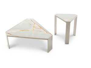 MONET - Triangular marble coffee table - Coffee table by NICOLINE