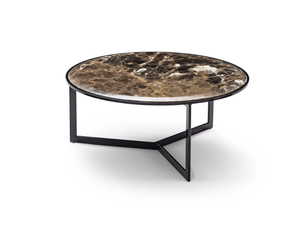 ROUND - Round marble coffee table - Coffee table by NICOLINE
