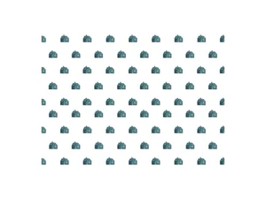 HOUSE BLUE - Motif wallpaper - Wallpaper by Nidi