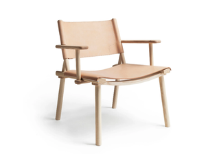 DECEMBER LOUNGE CHAIR - Leather easy chair with armrests - Armchair by Nikari