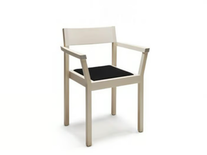 PERIFERIA KVT3 - Stackable wooden chair with armrests and fabric seat - Chair by Nikari