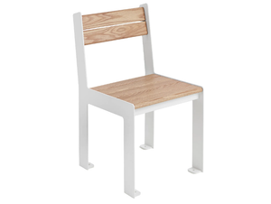 HIGHCHAIR - Steel and wood garden chair - Chair by Nola Industrier