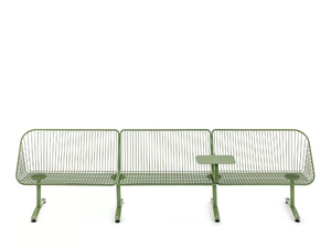 KORG - Modular powder coated steel bench seating with back - Bench by Nola Industrier