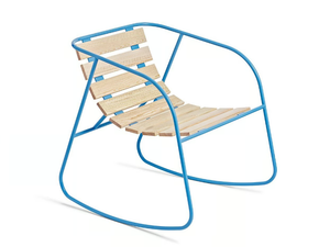 ROCKY - Rocking steel and wood garden chair - Chair by Nola Industrier
