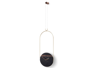 COLGANTE - Wall-mounted Sahara Noir marble clock - Styling by Nomon