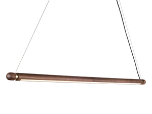 LINEA H - LED walnut pendant lamp - Ceiling lamp by Nomon