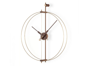 MINI BARCELONA PREMIUM - Wall-mounted walnut clock - Styling by Nomon