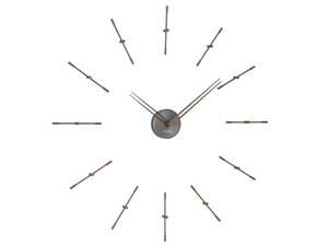 MINI MERLIN - Wall-mounted steel and wooden clock - Styling by Nomon