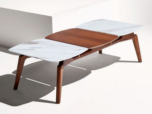MIXTA TRIO - Wood and marble coffee table - Coffee table by Nomon