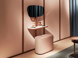 MOMENTS - Calacatta Oro marble and wood dressing table - Table by Nomon