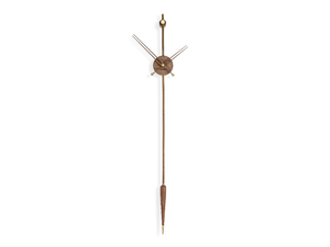 PUNTO Y COMA PREMIUM - Pendulum wall-mounted wooden clock - Styling by Nomon
