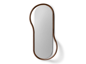 UNUT - Oval framed walnut mirror - Accessories by Nomon