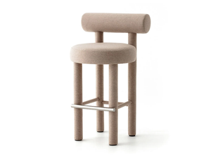 GROPIUS CS1 BAR CHAIR - Upholstered fabric barstool with back - Stool by NOOM