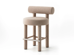 GROPIUS CS1 COUNTER CHAIR - Upholstered fabric stool with footrest - Stool by NOOM