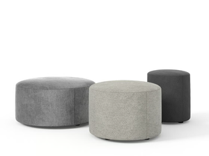 LOG - Upholstered round fabric pouf - Pouf by Novamobili