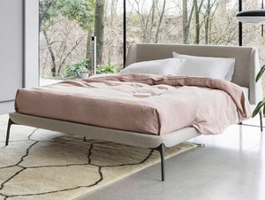 VELVET - Upholstered double bed - Bed frame by Novamobili
