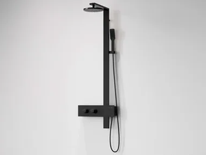 F - Wall-mounted aluminium shower panel with hand shower - Shower panel by NOVELLINI