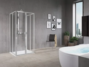 FREE 2 U (HIGH VERSION) - Rectangular shower cabin with hinged door - Door by NOVELLINI
