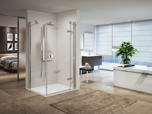 GALA G+F - Corner shower cabin with hinged door - Door by NOVELLINI