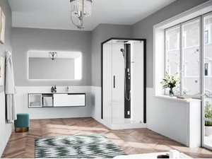GLAX 1 2.0 G+F - Multifunction corner shower cabin - Shower by NOVELLINI