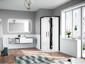 GLAX 1 2.0 R - Multifunction semicircular shower cabin - Shower by NOVELLINI