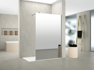 KUADRA H MIRROR/SPY - Shower panel with modesty mirror - Shower panel by NOVELLINI