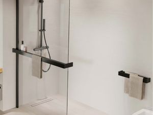 KUADRA HD FRAME - Glass towel rack / bathroom wall shelf - Sanitary accessories by NOVELLINI
