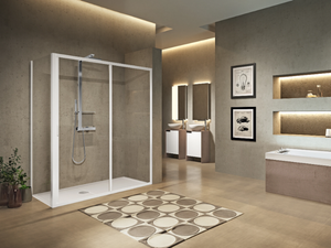 LUNES 2P - Corner shower cabin with sliding door - Door by NOVELLINI