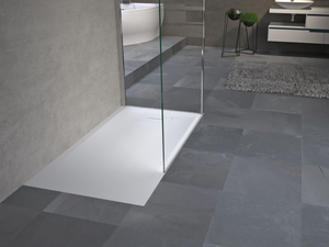 NOVOSOLID - Stone effect rectangular shower tray - Shower tray by NOVELLINI