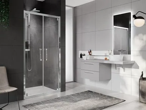 ROSE ROSSE B - Niche shower cabin with hinged door - Door by NOVELLINI