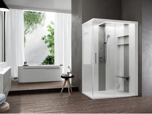 SKILL 2P - Multifunction corner shower cabin - Shower by NOVELLINI