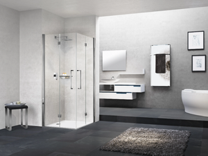 YOUNG 2GS - Corner shower cabin with folding door - Door by NOVELLINI