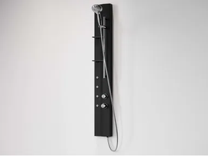 Z - Wall-mounted aluminium shower panel with hand shower - Shower panel by NOVELLINI