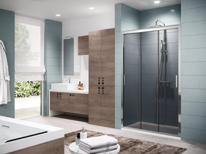 ZEPHYROS 3P - Niche shower cabin with hinged door - Door by NOVELLINI